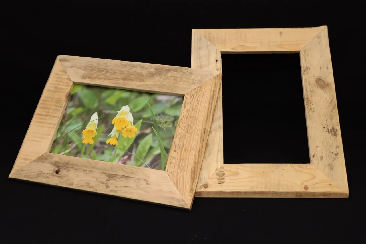 Bilderrahmen aus Palettenholz aus Paletten Holz-Europalette von Selbergmochts