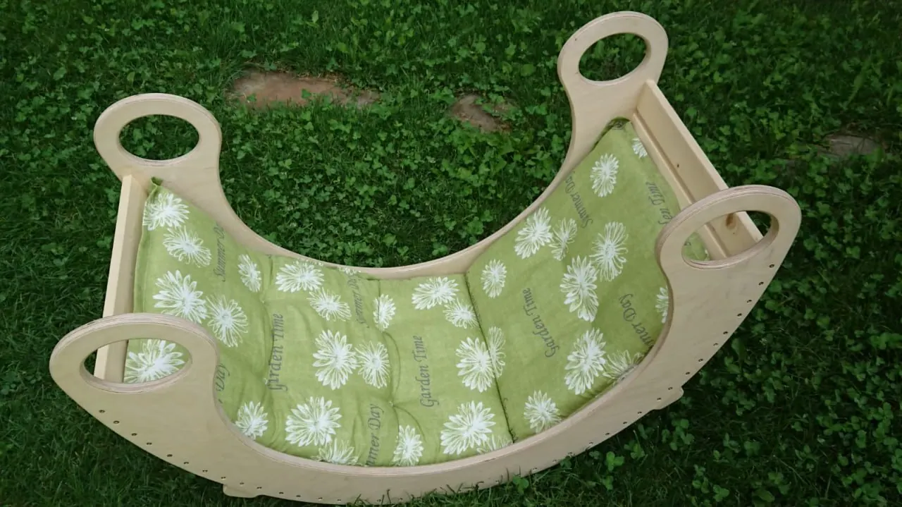 Kinderwippe aus Holz aus Mehrfachverleimtes Buchenholz und Fichte von Selbergmochts
